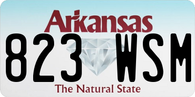AR license plate 823WSM