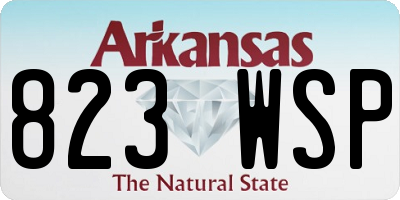 AR license plate 823WSP