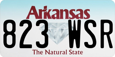 AR license plate 823WSR