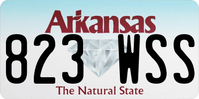 AR license plate 823WSS