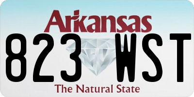 AR license plate 823WST