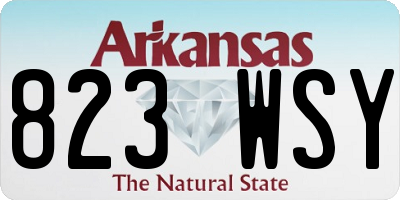 AR license plate 823WSY