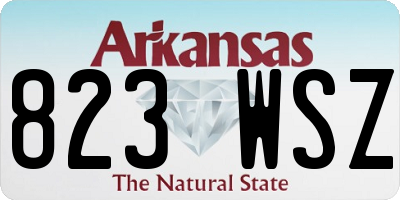 AR license plate 823WSZ