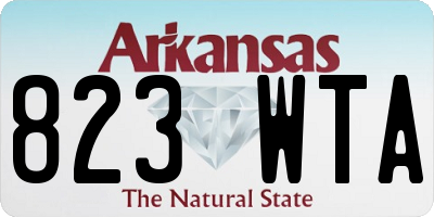 AR license plate 823WTA