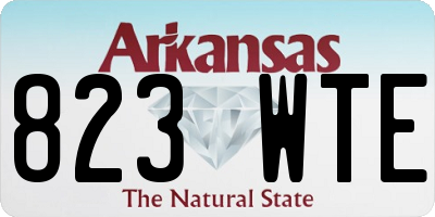 AR license plate 823WTE