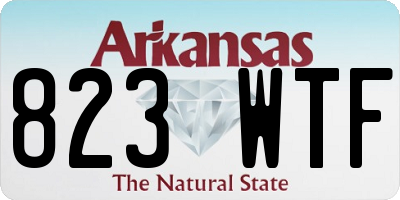 AR license plate 823WTF