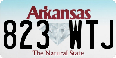 AR license plate 823WTJ