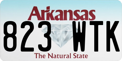 AR license plate 823WTK
