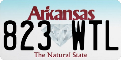 AR license plate 823WTL