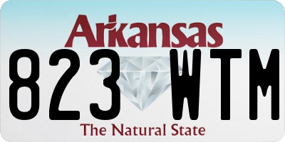 AR license plate 823WTM