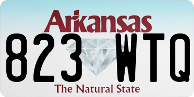AR license plate 823WTQ