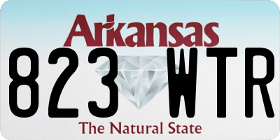 AR license plate 823WTR