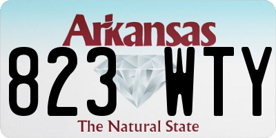 AR license plate 823WTY