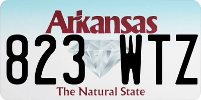 AR license plate 823WTZ