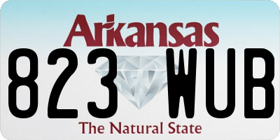 AR license plate 823WUB