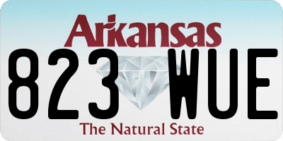AR license plate 823WUE