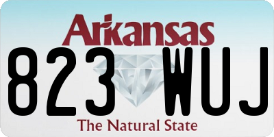 AR license plate 823WUJ
