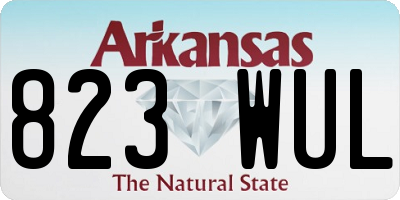 AR license plate 823WUL