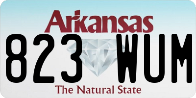 AR license plate 823WUM