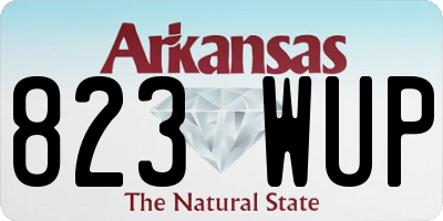 AR license plate 823WUP