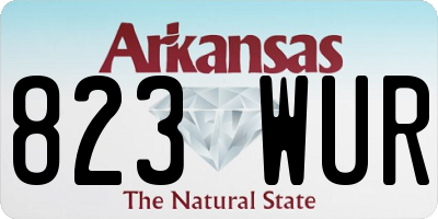 AR license plate 823WUR