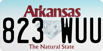 AR license plate 823WUU