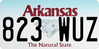 AR license plate 823WUZ