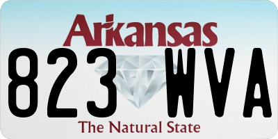 AR license plate 823WVA