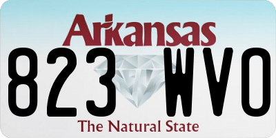 AR license plate 823WVO