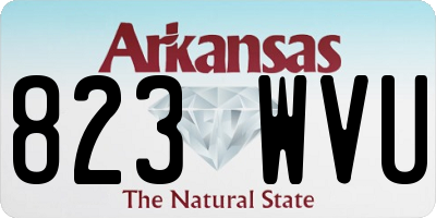 AR license plate 823WVU