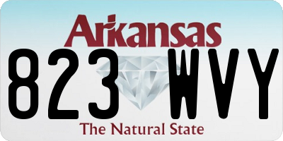 AR license plate 823WVY