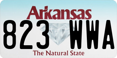 AR license plate 823WWA