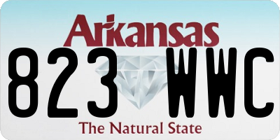 AR license plate 823WWC