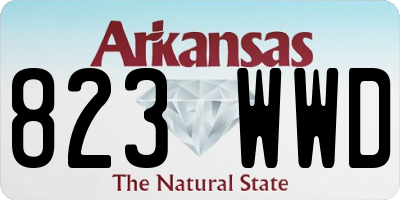 AR license plate 823WWD