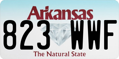 AR license plate 823WWF