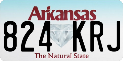 AR license plate 824KRJ