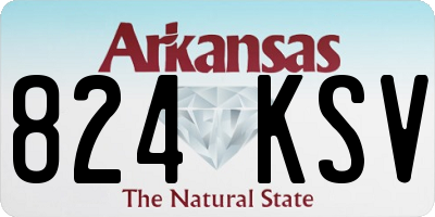AR license plate 824KSV