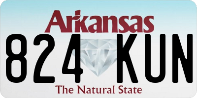 AR license plate 824KUN