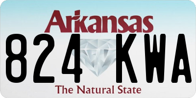 AR license plate 824KWA