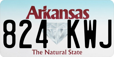 AR license plate 824KWJ