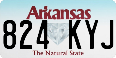 AR license plate 824KYJ