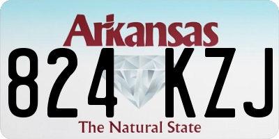 AR license plate 824KZJ