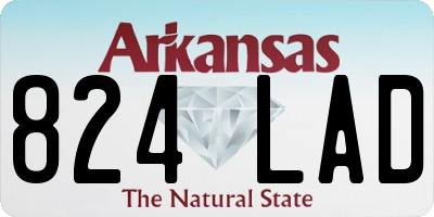 AR license plate 824LAD