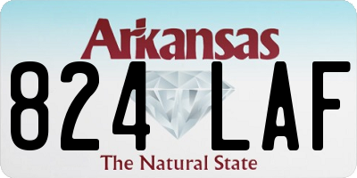 AR license plate 824LAF