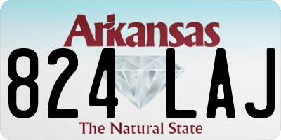 AR license plate 824LAJ