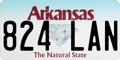 AR license plate 824LAN