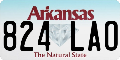 AR license plate 824LAO