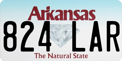 AR license plate 824LAR