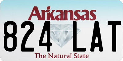 AR license plate 824LAT