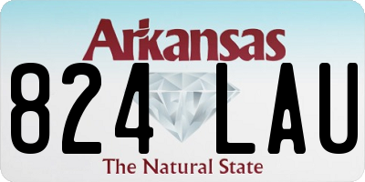 AR license plate 824LAU